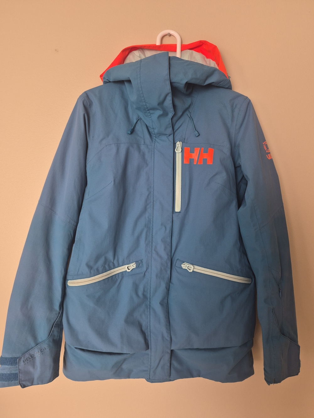 Helly Hansen ULLR Women's Ski Jacket Blue Orange Hooded Insulated Snow Coat M
De